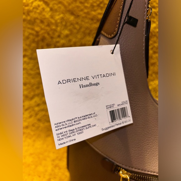 NWT Adrienne Vittadini Beekman Place Color Block Dusty Rose & Caramel Ho… - Picture 9 of 12